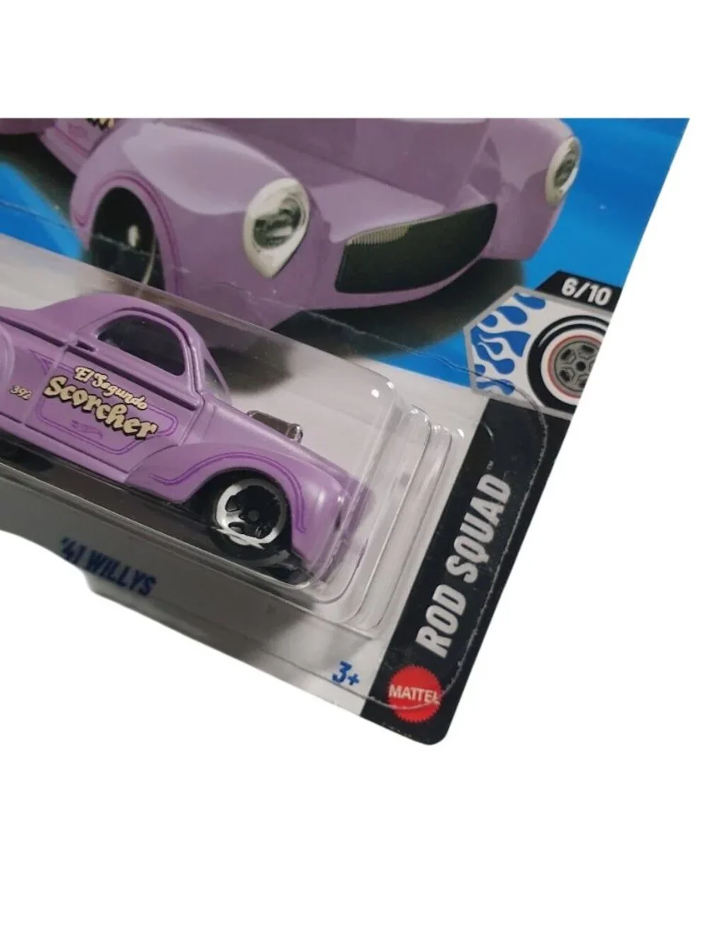 Hot Wheels 41 Willys Rod Squad Diecast Purple Toy Car 153 250 Mattel El Segundo